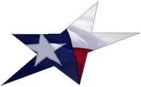 Texas Flag Star Decal / Sticker 06
