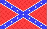 Diamond Plate Rebel / Confederate Flag Decal / Sticker 19