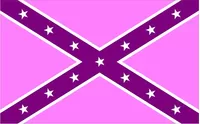 Pink and Purple Confederate Flag Decal / Sticker