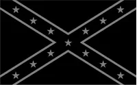 Black and Gray Confederate Flag Decal / Sticker 26