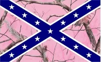 Pink Camouflage Rebel / Confederate Flag Decal / Sticker 56