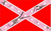 Pink Camouflage Rebel / Confederate Flag Decal / Sticker 57