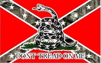 Gadsden Rebel Camo Flag Don't Tread on Me Decal / Sticker 03