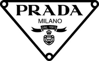 Black and White Prada Triangle Decal / Sticker 06