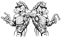 Football Horse Mascot Decal / Sticker 11