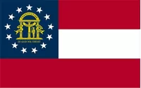 Georgia State Flag Decal / Sticker 05