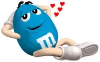 Blue Peanut M&M Decal / Sticker 44