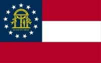 Georgia State Flag Decal / Sticker 06