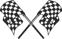 Checkered Flag Decal / Sticker 19