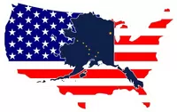 Alaska Overlaying USA Decal / Sticker 05