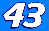 43 Race Number Decal / Sticker 2 Color b