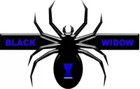 Black and Blue Black Widow Edition Decal / Sticker 04