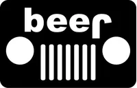 Jeep Style Beer Decal / Sticker 09