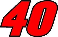40B Race Number 2 Color Decal / Sticker