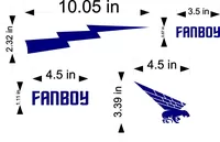 Top Gun Fanboy Helmet Decal / Sticker Set 01