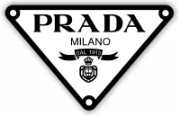 Black and White Prada Triangle Decal / Sticker 06