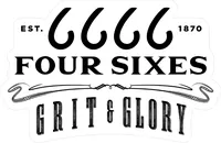 Black and White Four Sixes Ranch Grit and Glory 6666 Decal / Sticker 01