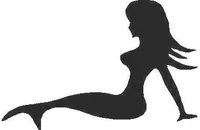 Mermaid Trucker Girl Decal / Sticker 01