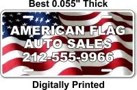 12x6 Inch Digitally Printed Premium License Plates 0.055 Inch Thick