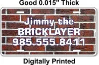 12x6 Inch Digitally Printed Economy License Plates 0.015 Inch Thick