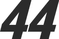 44 Race Number Switzerland Font Decal / Sticker