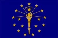 Indiana State Flag Decal / Sticker 01