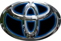 Simulated 3D Chrome Toyota Decal / Sticker