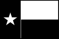 Single Color Texas Flag Decal / Sticker 09