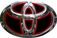 Simulated 3D Chrome Toyota Decal / Sticker 14