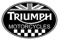 Triumph Oval with British Flag Decal / Sticker 32