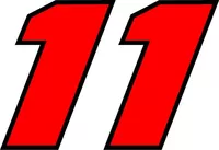 11 Race Number 2 Color Decal / Sticker 2c