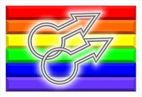 International Gay Man Rainbow Flag Decal / Sticker 01