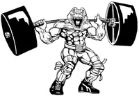 Weightlifting Gators Mascot Decal / Sticker 5