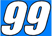 99 Race Number 2 Color Decal / Sticker