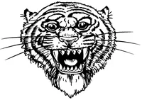Tigers Mascot Decal / Sticker 2
