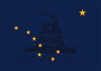 Alaskan Gadsden Flag Don't Tread on Me Decal / Sticker 02
