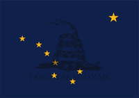 Alaskan Gadsden Flag Don't Tread on Me Decal / Sticker 03