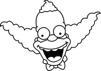 Simpsons Krusty The Clown Decal / Sticker 04