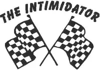 The Intimidator Checkered Flags  Decal / Sticker