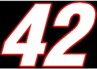 42 Race Number 2 Color Switzerland Font Decal / Sticker