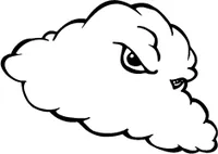Storm Mascot Decal / Sticker Cloud
