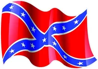 Waving Rebel / Confederate Flag Decal / Sticker 34