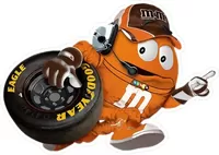 Orange NASCAR M&M Decal / Sticker 53