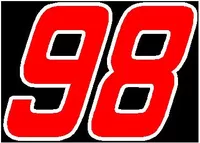 98 Race Number 2 COLOR Decal / Sticker