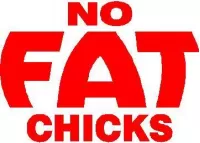 Custom NO FAT CHICKS Decals and NO FAT CHICKS  Stickers Any Size & Color