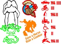 Custom FUNNY Decals and FUNNY Stickers. Any Size & Color