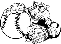 Cheetahs Baseball Mascot Decal / Sticker