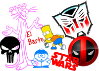 Comic and Cartoon Decals and Stickers