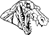 Gators Head Mascot Decal / Sticker 09