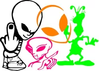 Custom ALIEN Decals and ALIEN Stickers. Any Size & Color